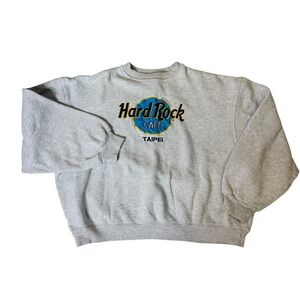 Vtg Hard Rock Cafe Taipei Sweatshirt Pullover Embroidered Womens Small Med Large